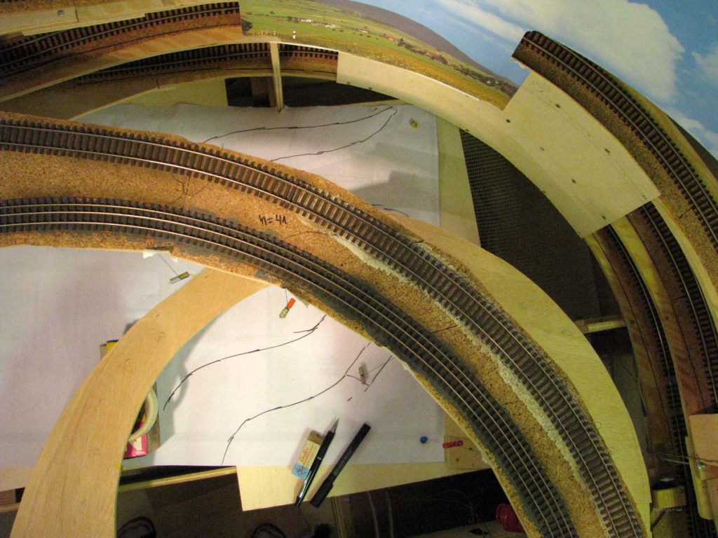 Bild von oben - Viaduktbau